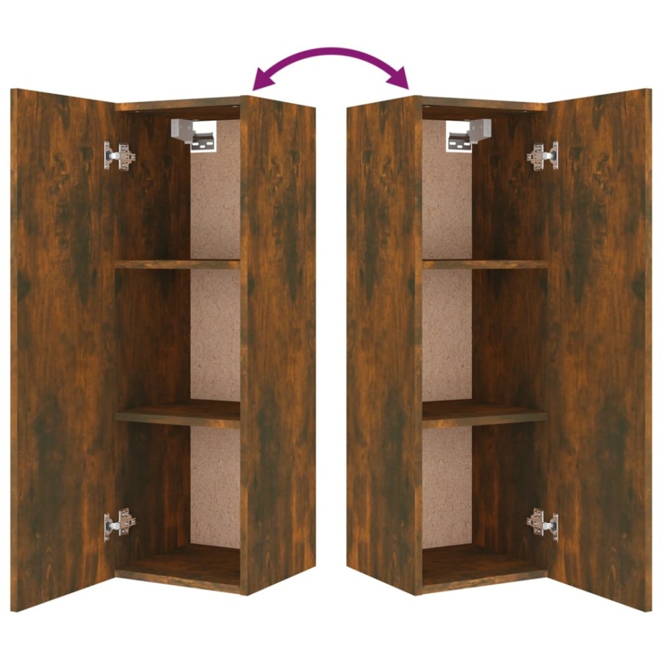 Set de muebles de TV 5 pzas madera contrachapada roble