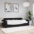 Sofá cama con colchón terciopelo negro 90x200