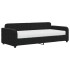 Sofá cama con colchón terciopelo negro 90x200