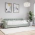 Sofá cama con colchón terciopelo gris claro 80x200