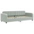 Sofá cama con colchón terciopelo gris claro 80x200