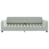 Sofá cama con colchón terciopelo gris claro 80x200