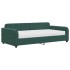 Sofá cama con colchón terciopelo verde oscuro 100x200
