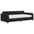 Sofá cama con colchón terciopelo negro 100x200