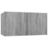 Set de muebles de TV 7 pzas madera contrachapada gris