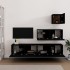 Set de muebles para TV 4 piezas madera contrachapada