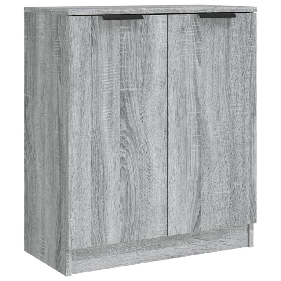 Aparadores 2 uds madera contrachapada gris Sonoma 60x30x70