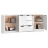 Aparador de 3 piezas madera contrachapada blanca