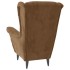 Sillón orejero y taburete de terciopelo