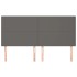 Cabeceros 4 unidades de cuero sintético gris 80x5x78/88