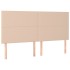 Cabeceros 4 unidades cuero sintético capuchino 100x5x78/88