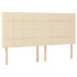 Cabeceros 4 unidades de tela color crema 90x5x78/88