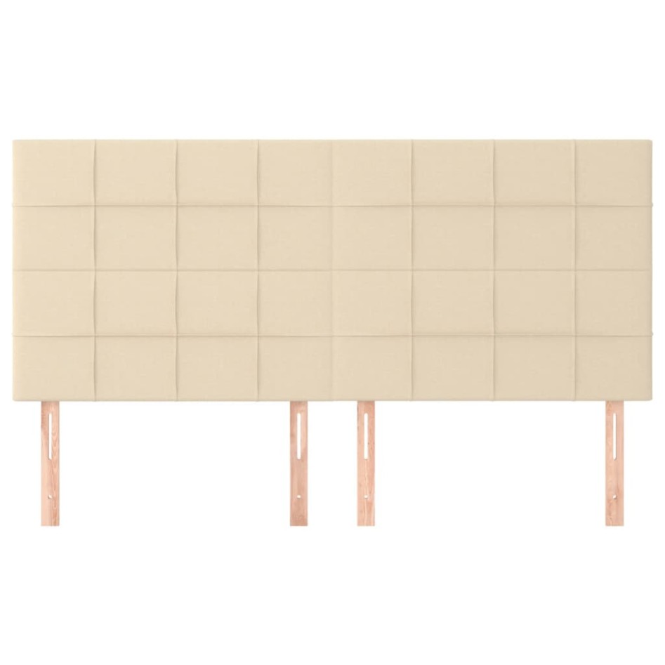 Cabeceros 4 unidades de tela color crema 90x5x78/88