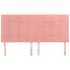 Cabeceros 4 unidades de terciopelo rosa 80x5x78/88