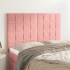 Cabeceros 4 unidades terciopelo rosa 72x5x78/88