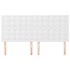 Cabeceros 4 unidades de cuero sintético blanco 80x5x78/88