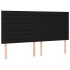 Cabeceros 4 unidades de tela negro 90x5x78/88