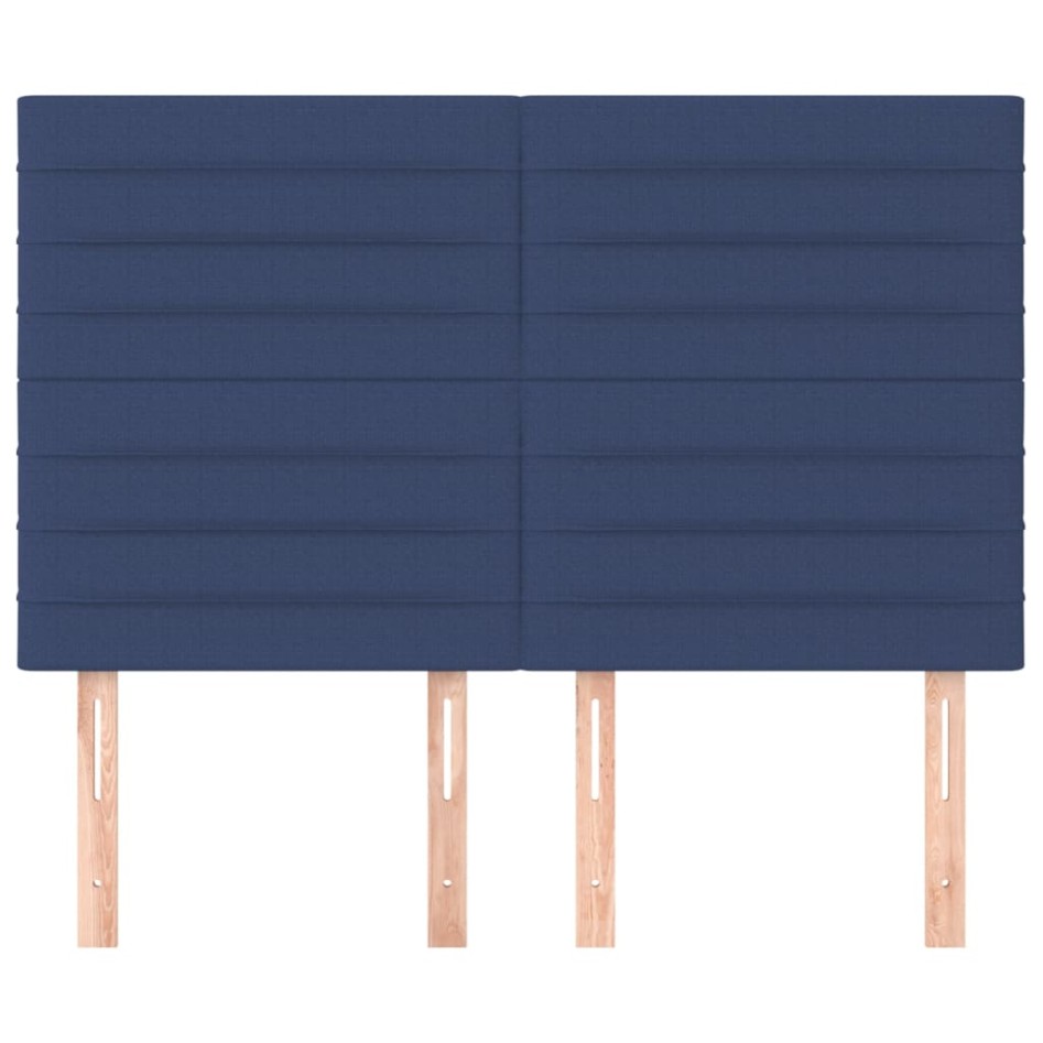 Cabeceros 4 unidades tela azul 72x5x78/88