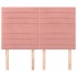 Cabeceros 4 unidades terciopelo rosa 72x5x78/88