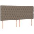 Cabeceros 4 unidades de tela gris taupe 100x7x78/88