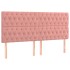 Cabeceros 4 unidades de terciopelo rosa 100x7x78/88