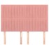 Cabeceros 4 unidades terciopelo rosa 72x5x78/88