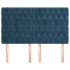 Cabeceros 4 unidades de terciopelo azul oscuro 80x7x78/88