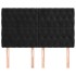 Cabeceros 4 unidades terciopelo negro 72x7x78/88