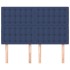 Cabeceros 4 unidades tela azul 72x5x78/88