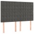 Cabeceros 4 unidades terciopelo gris oscuro 72x5x78/88