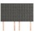 Cabeceros 4 unidades terciopelo gris oscuro 72x5x78/88