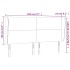 Cabecero con orejas de tela gris claro 183x23x118/128