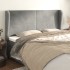 Cabecero con orejas de terciopelo gris claro 183x23x118/128