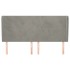 Cabecero con orejas de terciopelo gris claro 183x23x118/128