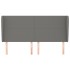 Cabecero con orejas de tela gris oscuro 203x23x118/128