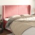 Cabecero con orejas de terciopelo rosa 183x23x118/128