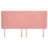 Cabecero con orejas de terciopelo rosa 183x23x118/128