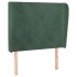 Cabecero con orejas de terciopelo verde oscuro 93x23x118/128