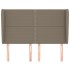 Cabecero con orejas de tela gris taupe 147x23x118/128