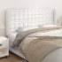 Cabecero con orejas cuero sintético blanco 203x23x118/128