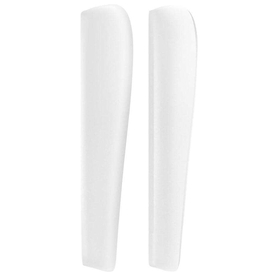 Cabecero con orejas cuero sintético blanco 203x23x118/128