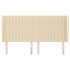 Cabecero con orejas de tela color crema 183x23x118/128
