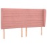 Cabecero con orejas de terciopelo rosa 163x23x118/128