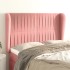 Cabecero con orejas de terciopelo rosa 147x23x118/128