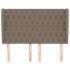 Cabecero con orejas de tela gris taupe 163x23x118/128