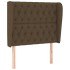 Cabecero con orejas de tela gris claro 103x23x118/128