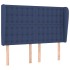 Cabecero con orejas de tela azul 147x23x118/128