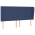 Cabecero con orejas de tela azul 183x23x118/128