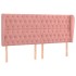 Cabecero con orejas de terciopelo rosa 203x23x118/128