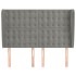 Cabecero con orejas de terciopelo gris claro 147x23x118/128